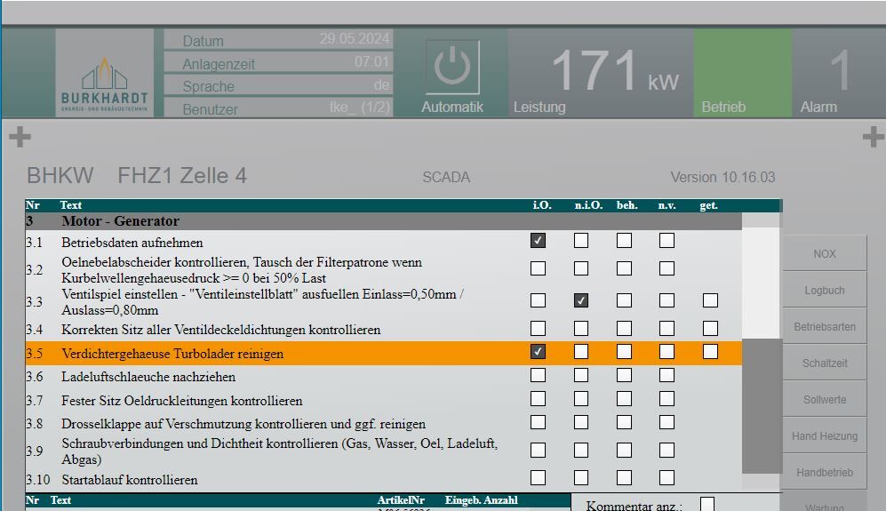 Burkhardt_Wartungslisten Burkhardt_Wartungslisten