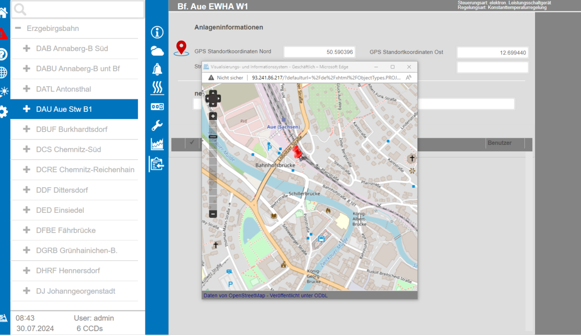 ESA Elektroschaltanlagen Grimma GmbH - Visu_whz_anlageninfo_standort ESA Elektroschaltanlagen Grimma GmbH - Visu_whz_anlageninfo_standort